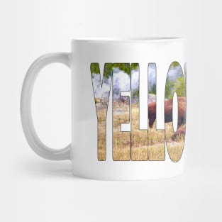 YELLOWSTONE - Bison in the Grass - Wyoming USA Mug